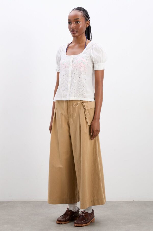 Avemode Tatianna Tan Culotte Pants - Image 5