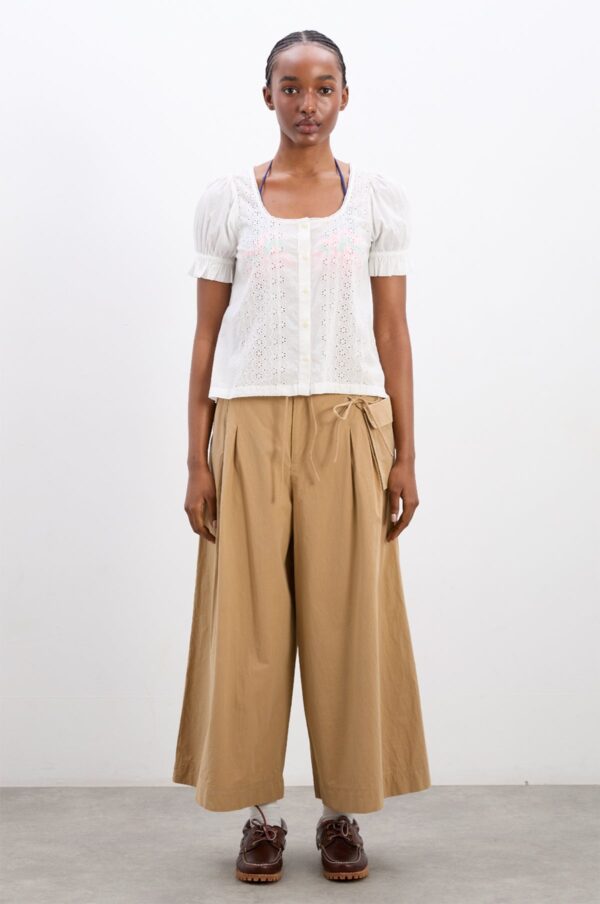 Avemode Tatianna Tan Culotte Pants - Image 6