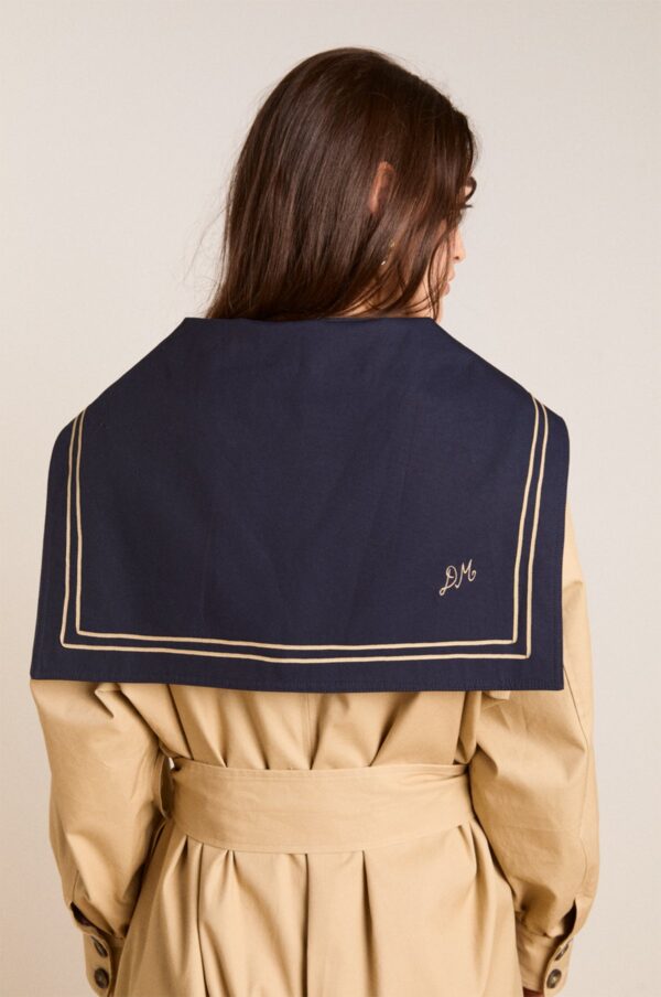 Avemode Ella Trench Coat – Navy Tan - Image 6