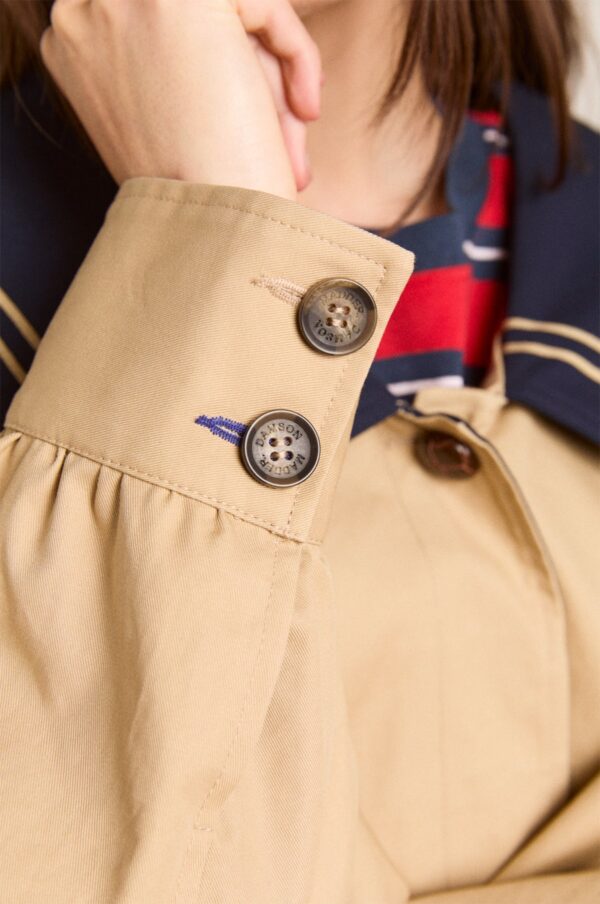 Avemode Ella Trench Coat – Navy Tan - Image 13