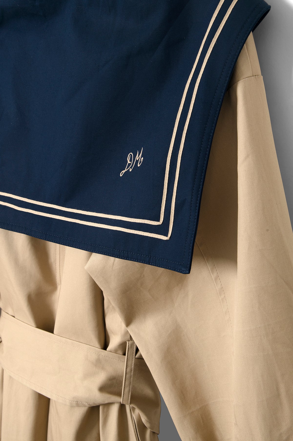Avemode Ella Trench Coat – Navy Tan - Image 19