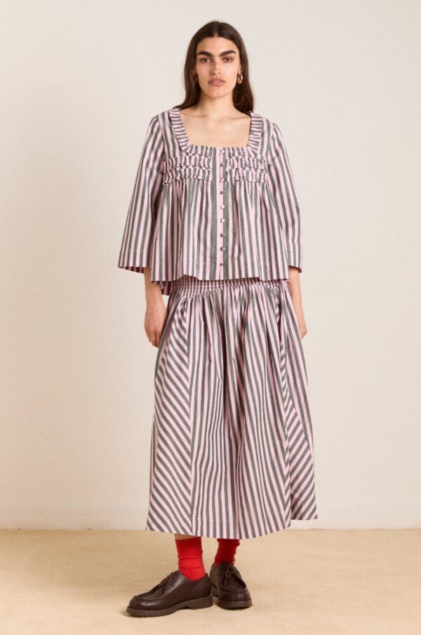 Avemode Leilani Blouse – Garden Tulle Stripe - Image 2