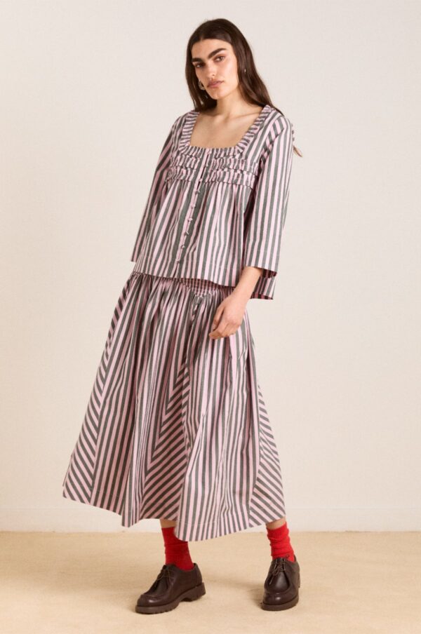 Avemode Leilani Blouse – Garden Tulle Stripe - Image 3