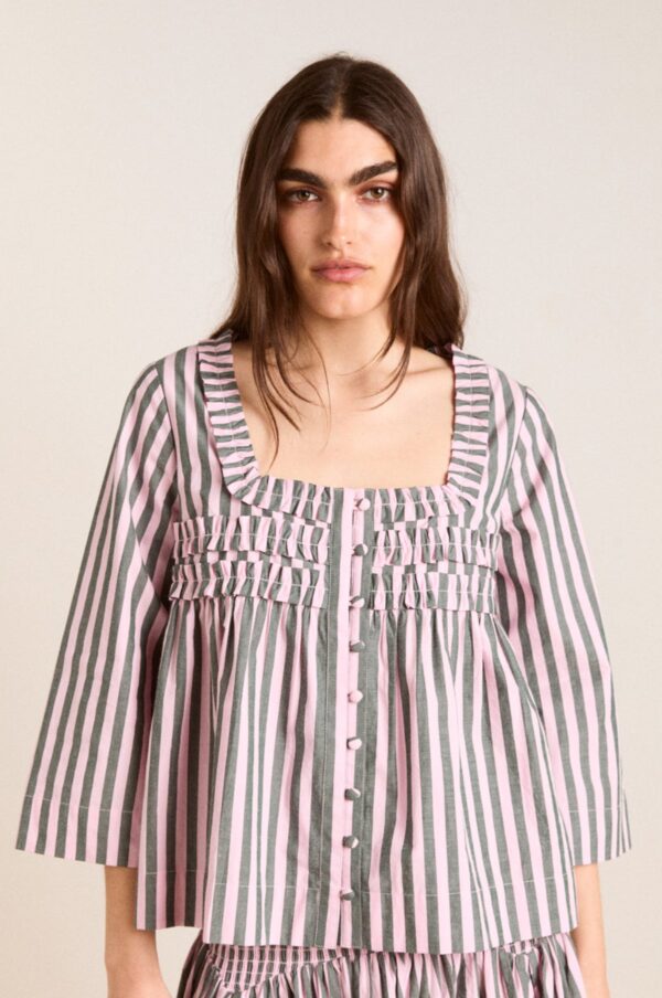 Avemode Leilani Blouse – Garden Tulle Stripe - Image 4