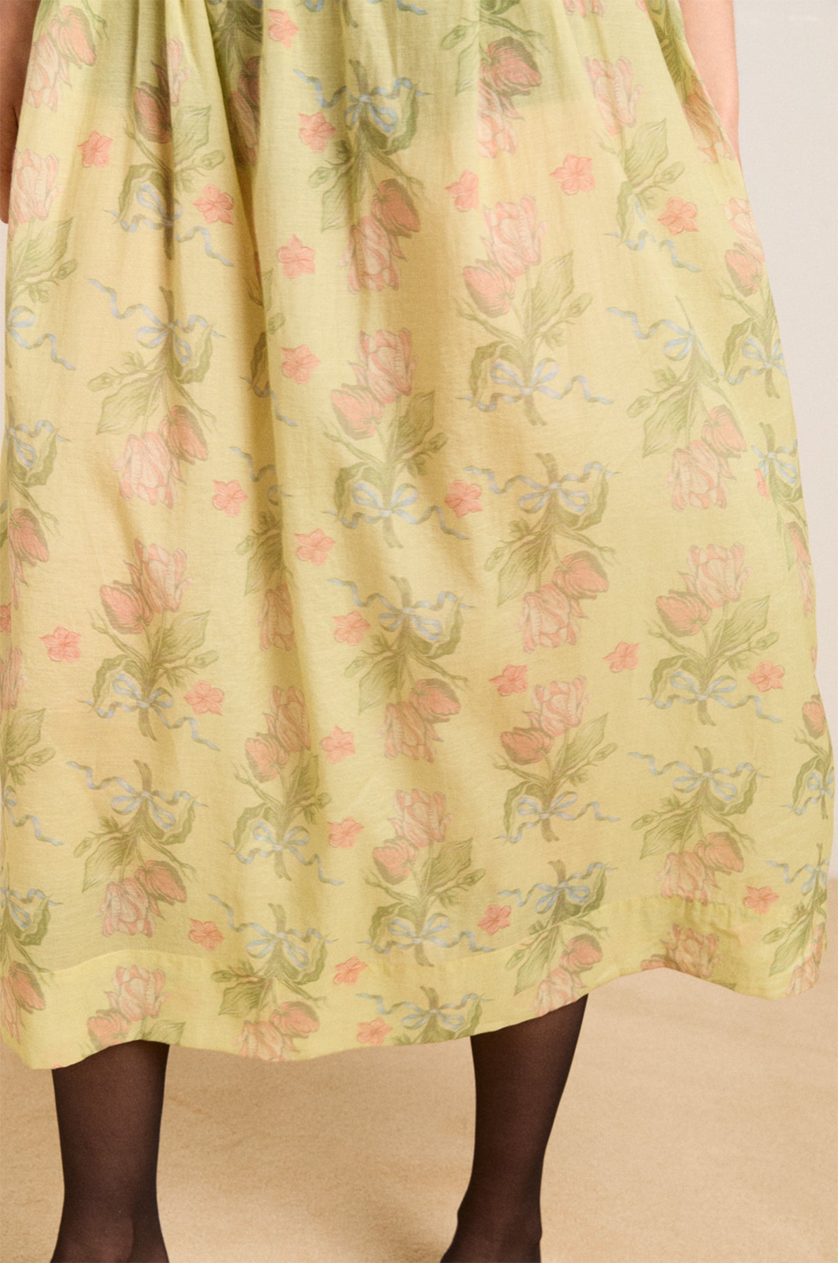 Avemode Raphaela Ruffle Midi Dress – Sheer Tulip Olive - Image 9