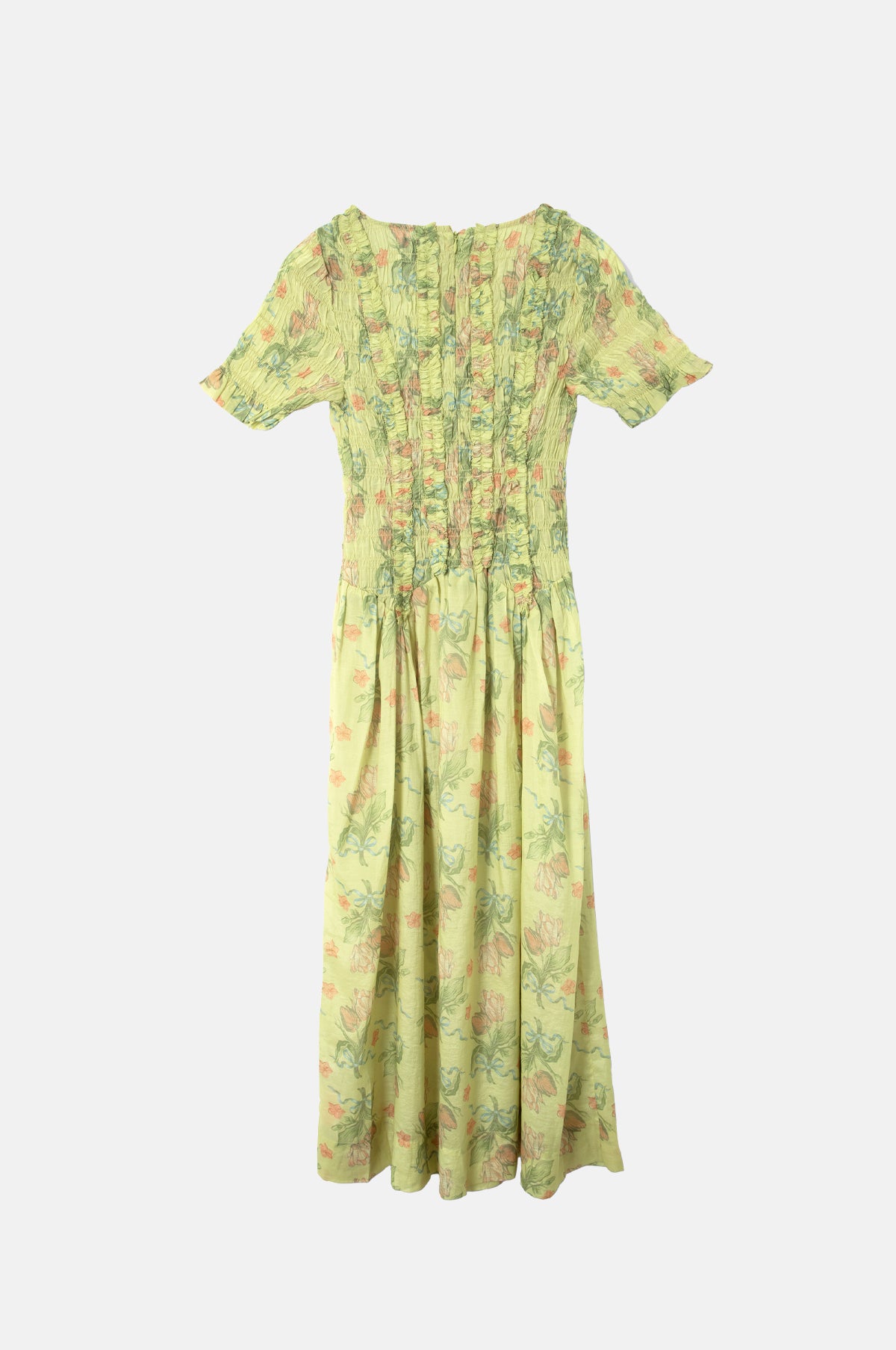 Avemode Raphaela Ruffle Midi Dress – Sheer Tulip Olive - Image 11